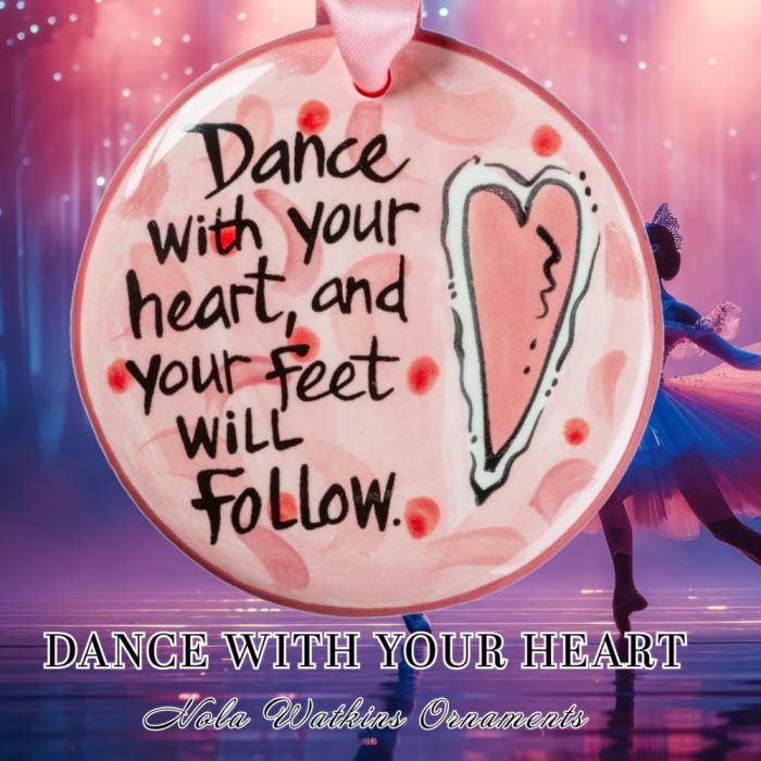 Dance Heart Pink Christmas Ornament