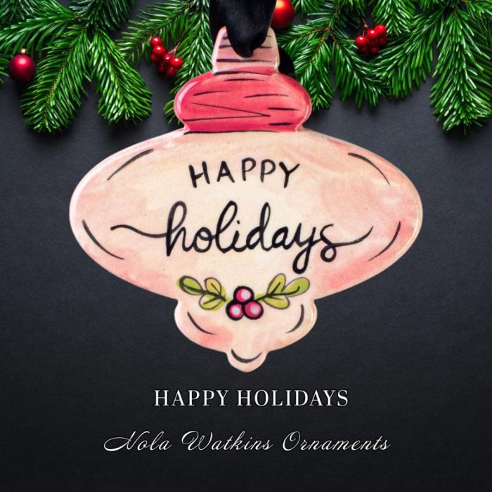 Happy Holidays Christmas Ornament