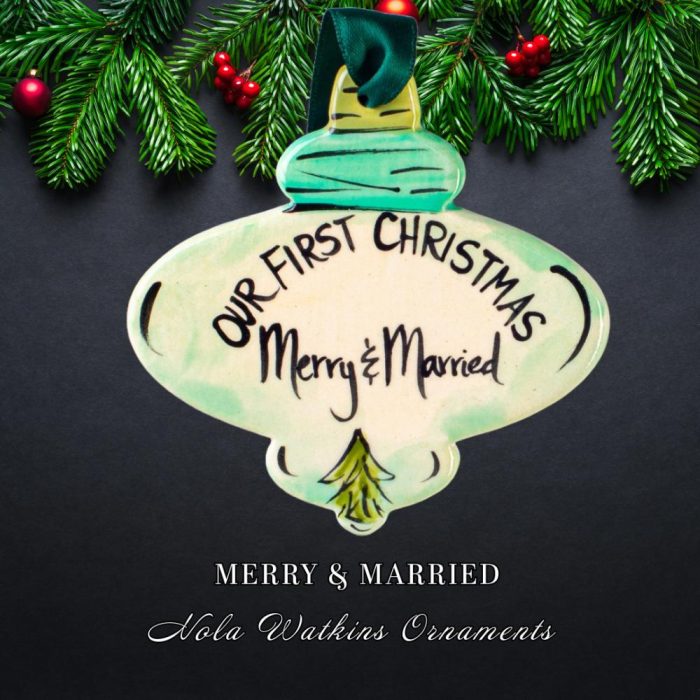 Merry And Married Christmas Ornament
