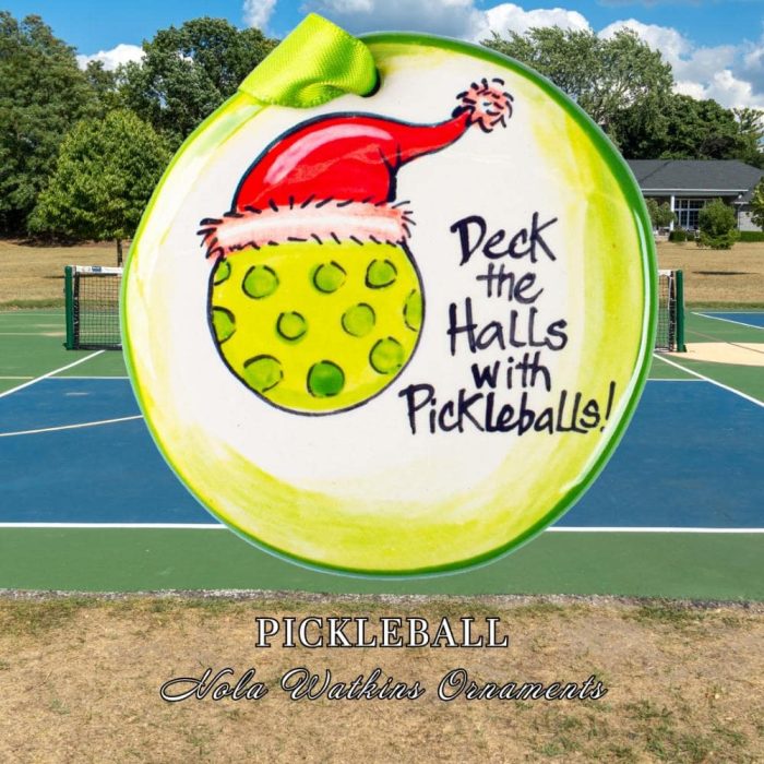 Pickleball Christmas Ornament
