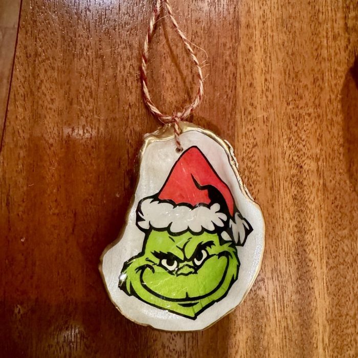 Grinch Oyster Christmas Ornament