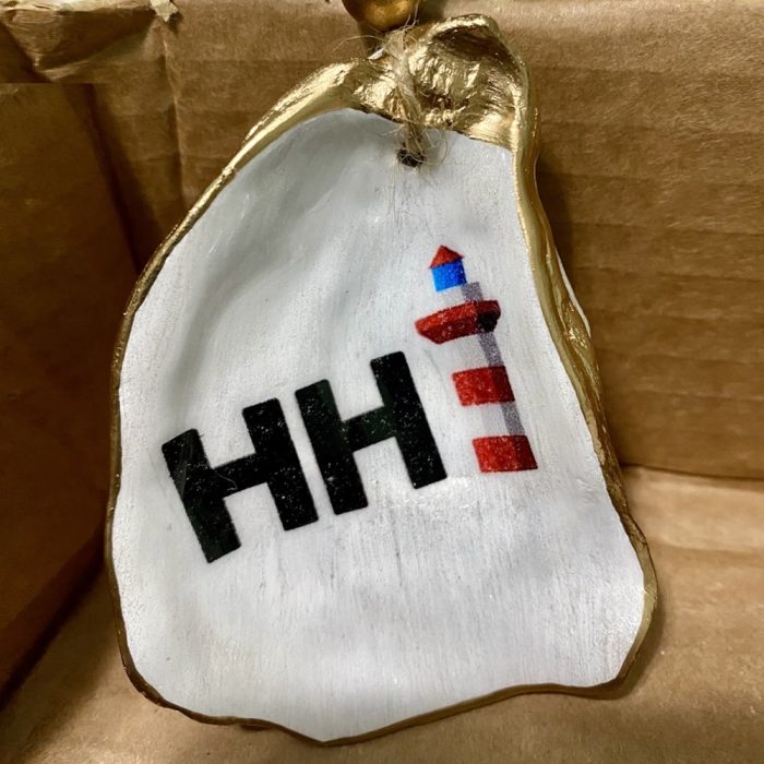 Hilton Head Island Lighthouse Oyster Christmas Ornament