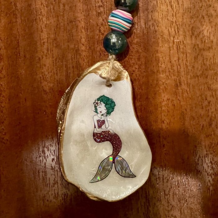 Mermaid Oyster Christmas Ornament