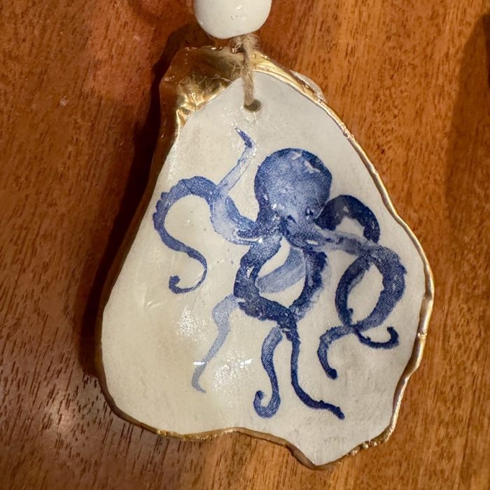 Octopus Oyster Christmas Ornament