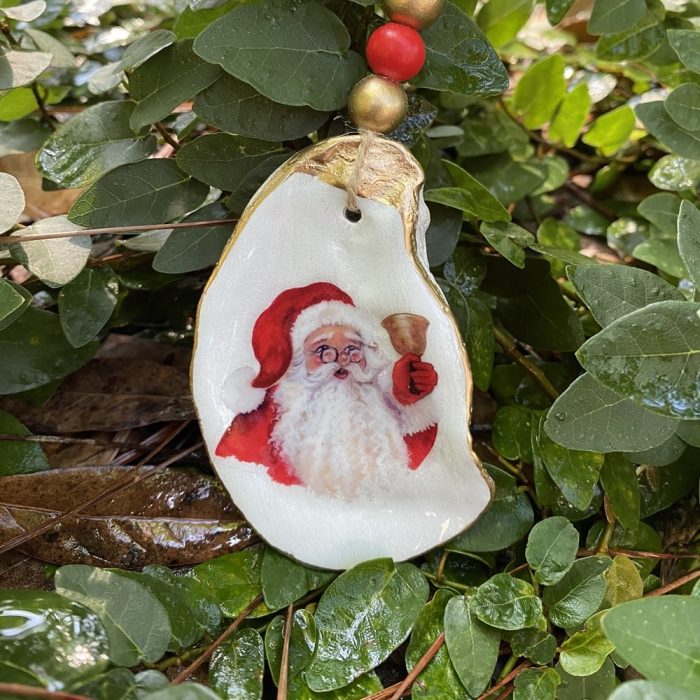 Santa Clause Oyster Christmas Ornament